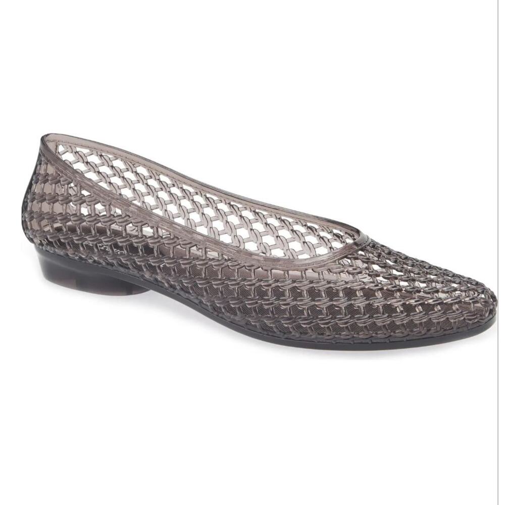 Jeffrey Campbell Bestie Jelly Ballet Flats EU 40 / US 9.5 Slip On Trendy Neutral